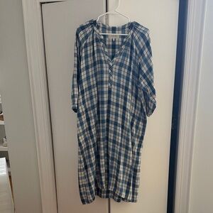 The Great super soft Blue and White Plaid Dress